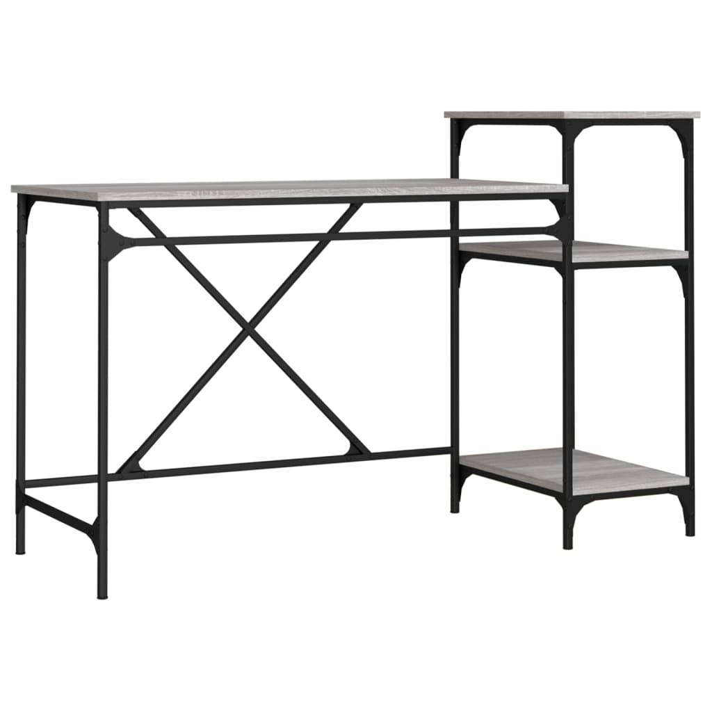 Schreibtisch mit Regal Sonoma-Eiche 135x50x90 cm Holzwerkstoff