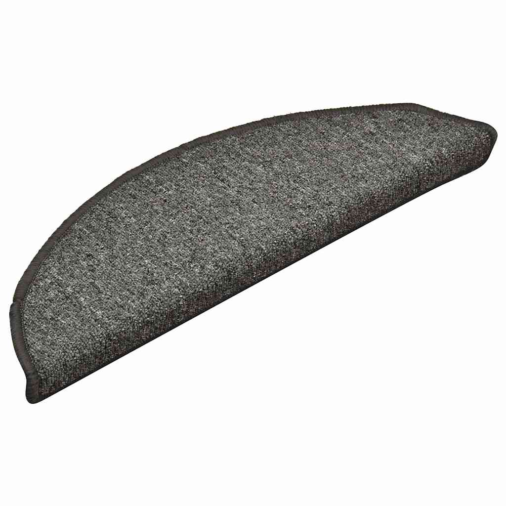Stufenmatten 15 Stk. 56x17x3 cm Anthrazit Halbrund