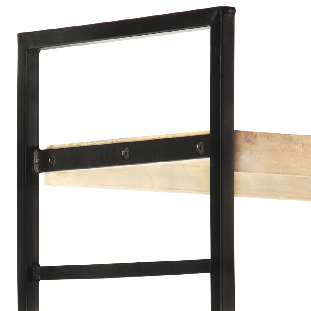 Bücherregal 4 Ebenen 124x30x180 cm Altholz Massiv