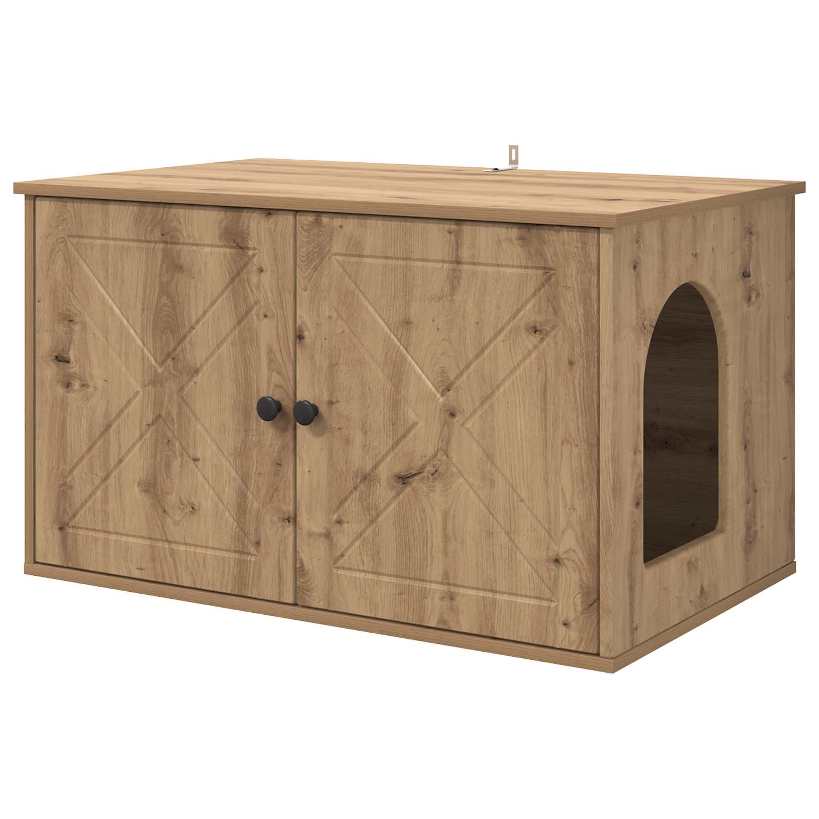Katzenhaus Weiß 85 x 55 x 50,5 cm Holzwerkstoff