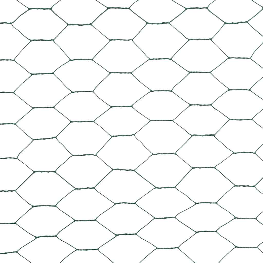 Maschendrahtzaun Verzinkter Stahl Hexagon 1×25 m Silbern