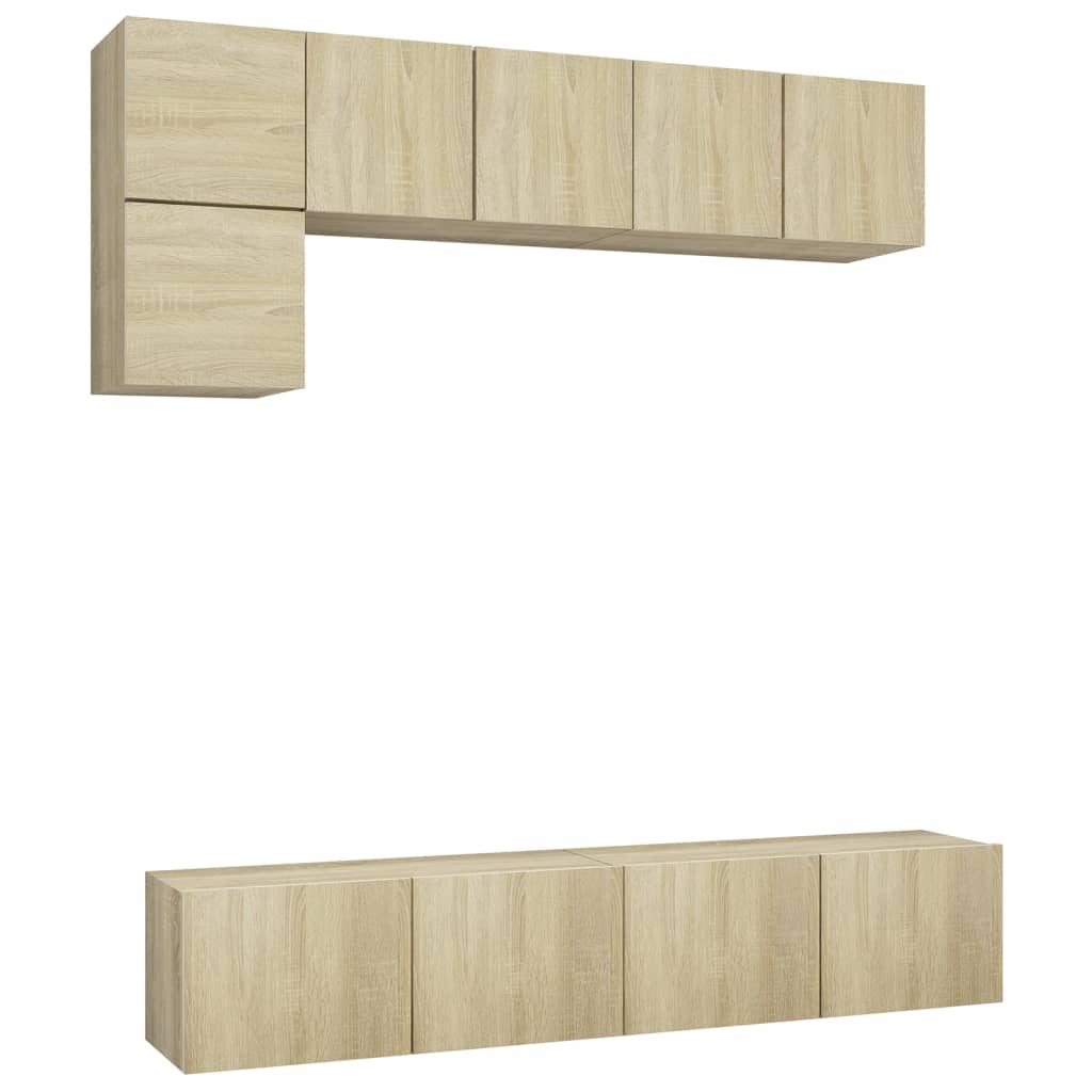 5-tlg. TV-Schrank-Set Weiß Holzwerkstoff