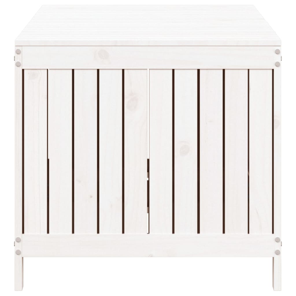 Gartentruhe Grau 76x42,5x54 cm Massivholz Kiefer