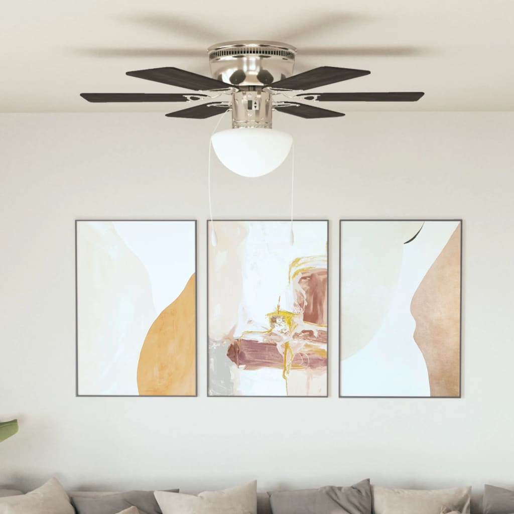 Deckenventilator mit Licht und Fernbedienung Ø 130 cm Weiß