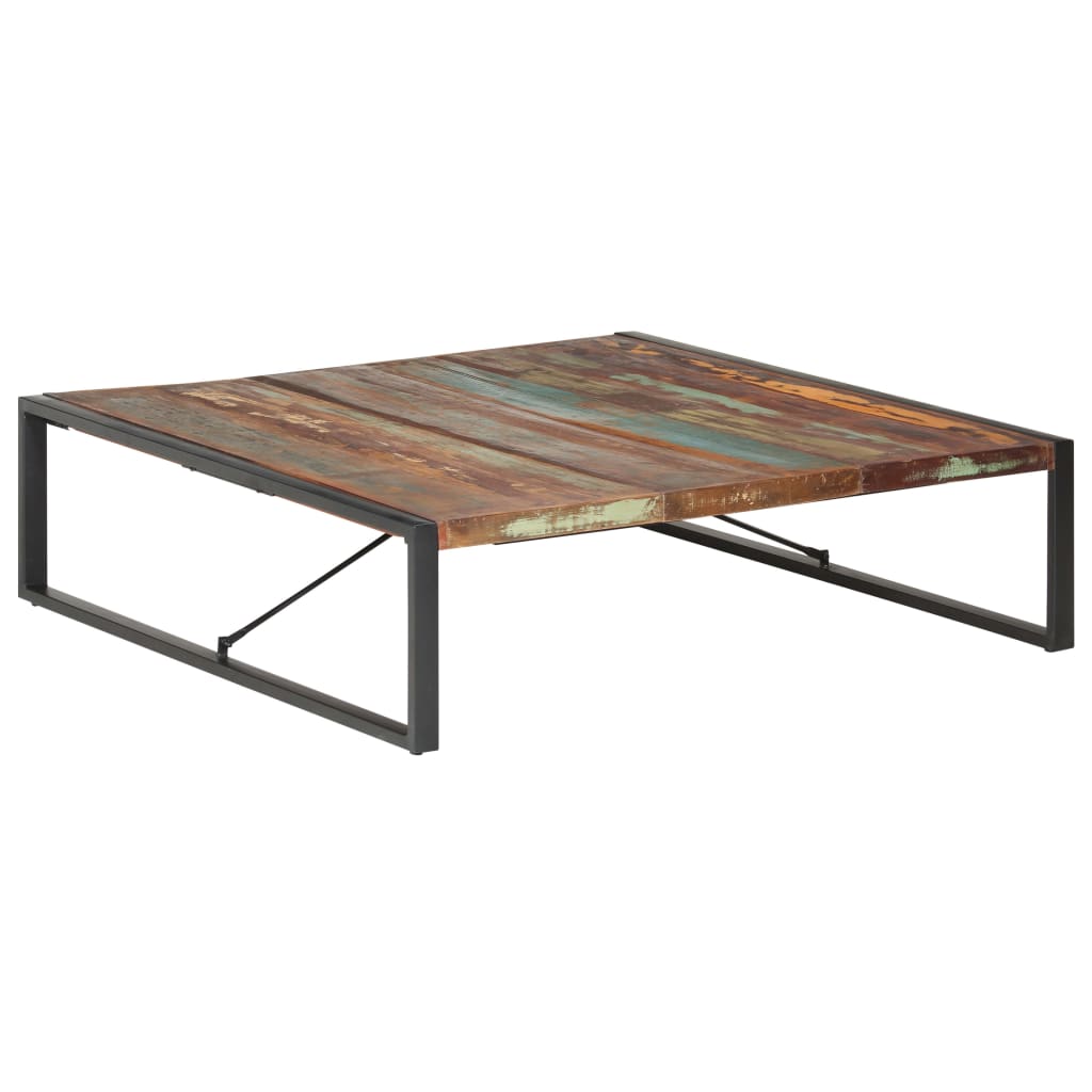 Couchtisch 140x140x40 cm Raues Mangoholz