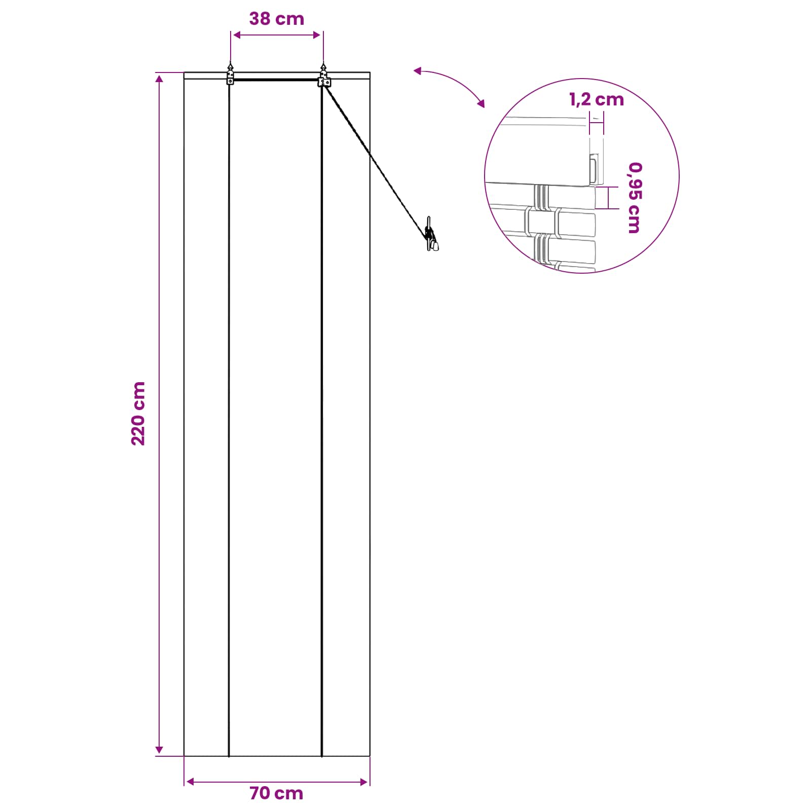 Rollo Braun 60 x 160 cm Bambus