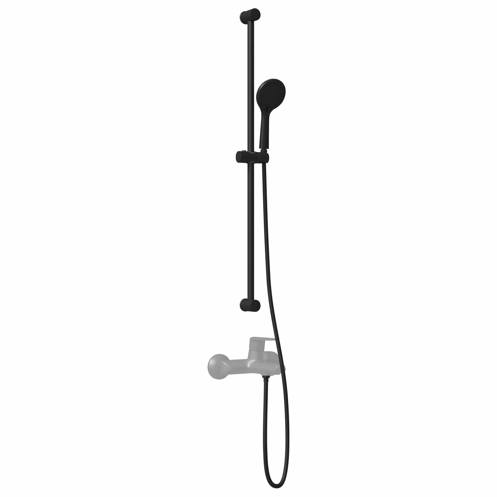 Duschsystem-Set Chrom 70 cm Edelstahl
