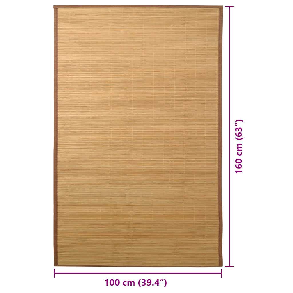 Teppich Bambus 100 x 160 cm Natur