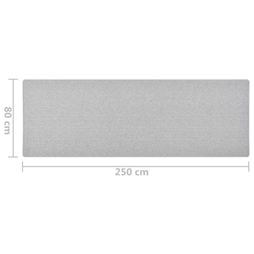 Teppichläufer Anthrazit 80 x 500 cm 100% Polypropylen
