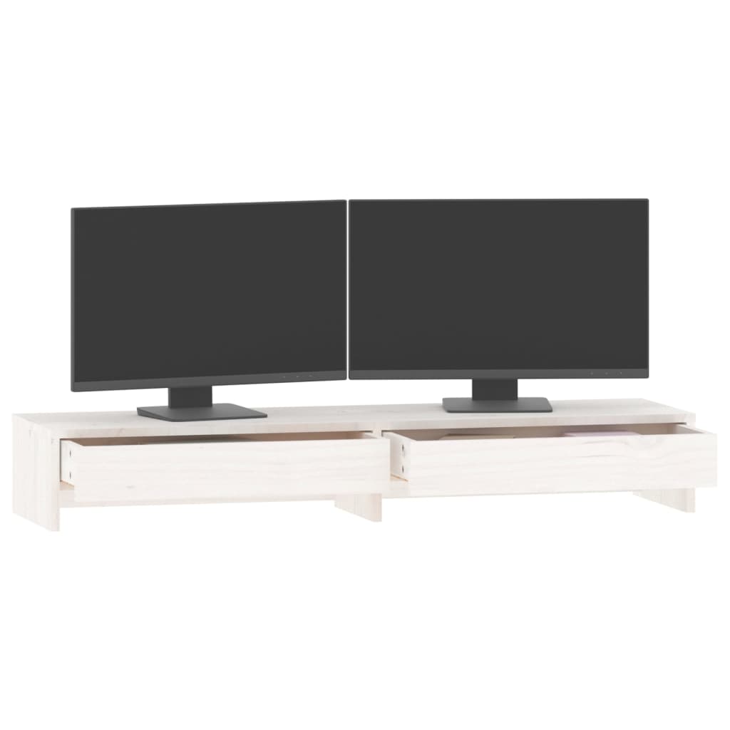 Monitorständer 50x27x15 cm Massivholz Kiefer