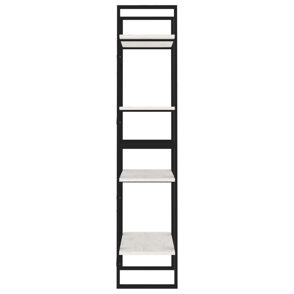Bücherregal 2 Fächer Weiß 60x30x70 cm Holzwerkstoff