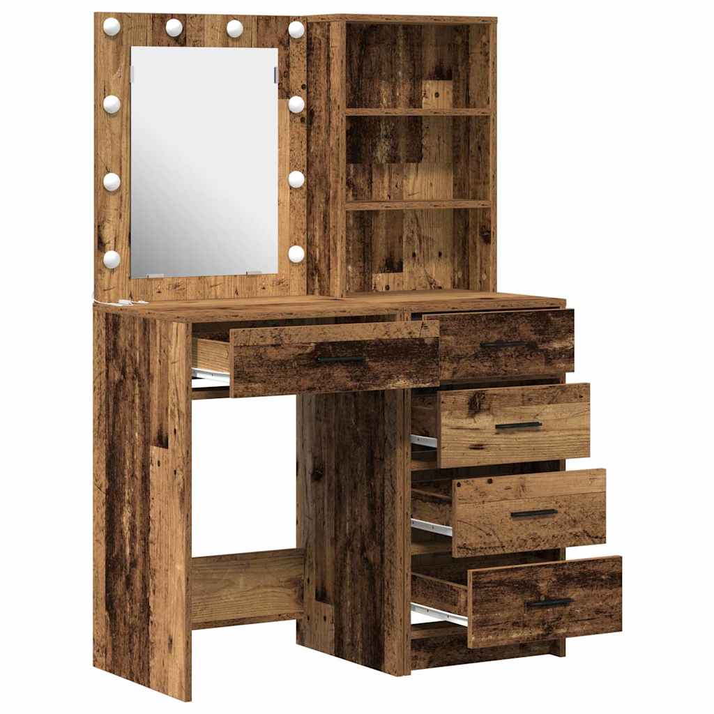 Schminktisch 2 pcs Weiß 50 x 41 x 135 cm Holzwerkstoff
