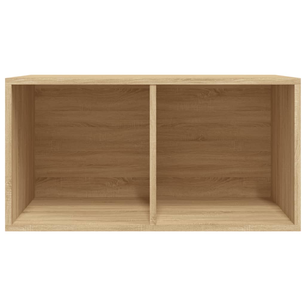 Schallplatten-Aufbewahrungsbox Weiß 71x34x36 cm Holzwerkstoff