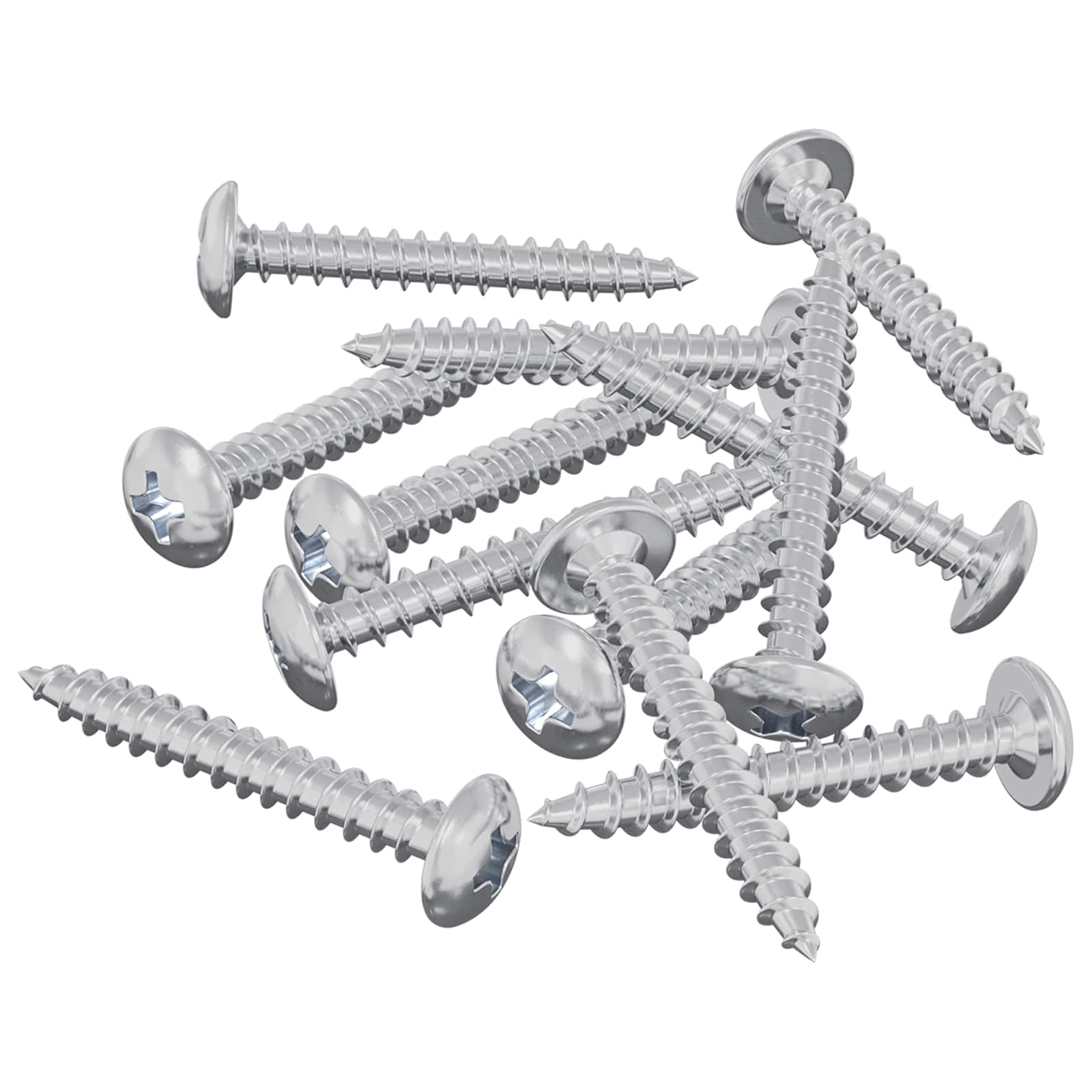 Holzschrauben 2 pcs Silber M4 x 20 mm Stahl