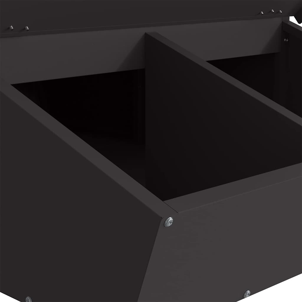 Schweinfutterspender Schwarz 55 x 38 x 76 cm