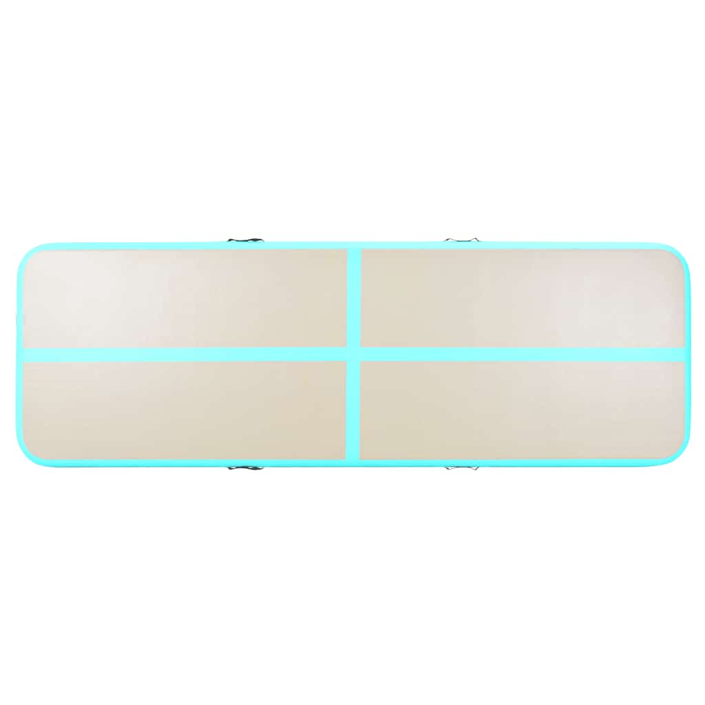 Aufblasbare Gymnastikmatte mit Pumpe 300×100×10 cm PVC Rosa