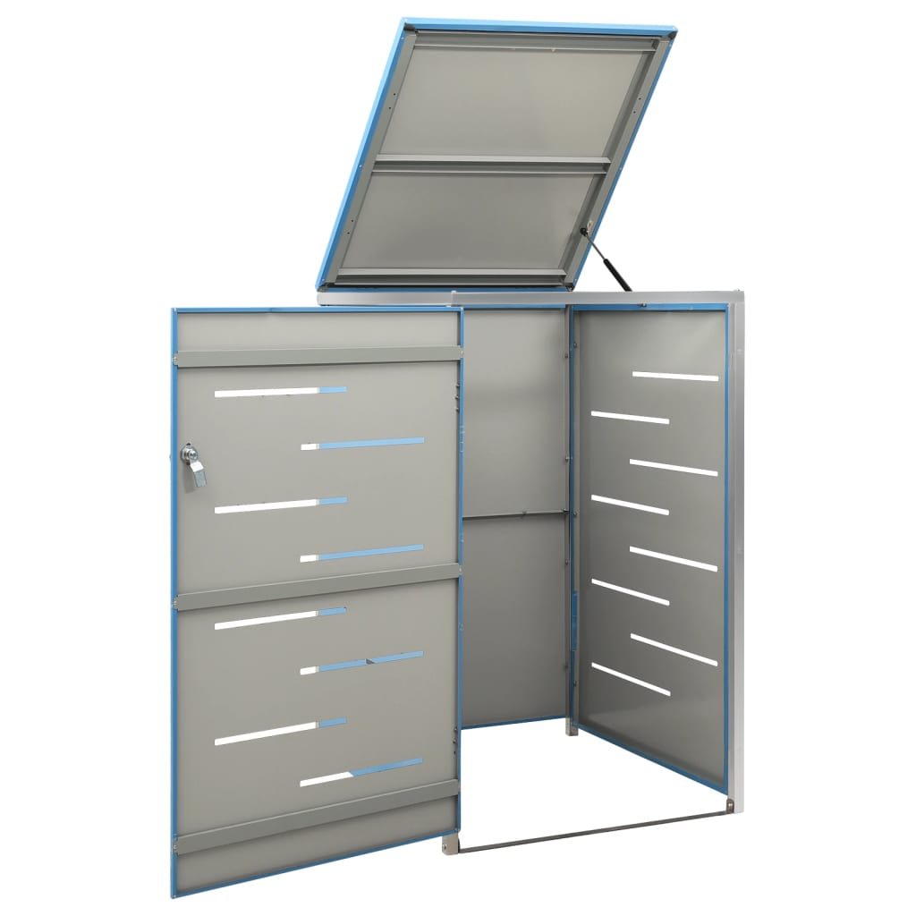 Mülltonnenbox für 3 Tonnen 207x77,5x112,5 cm Edelstahl