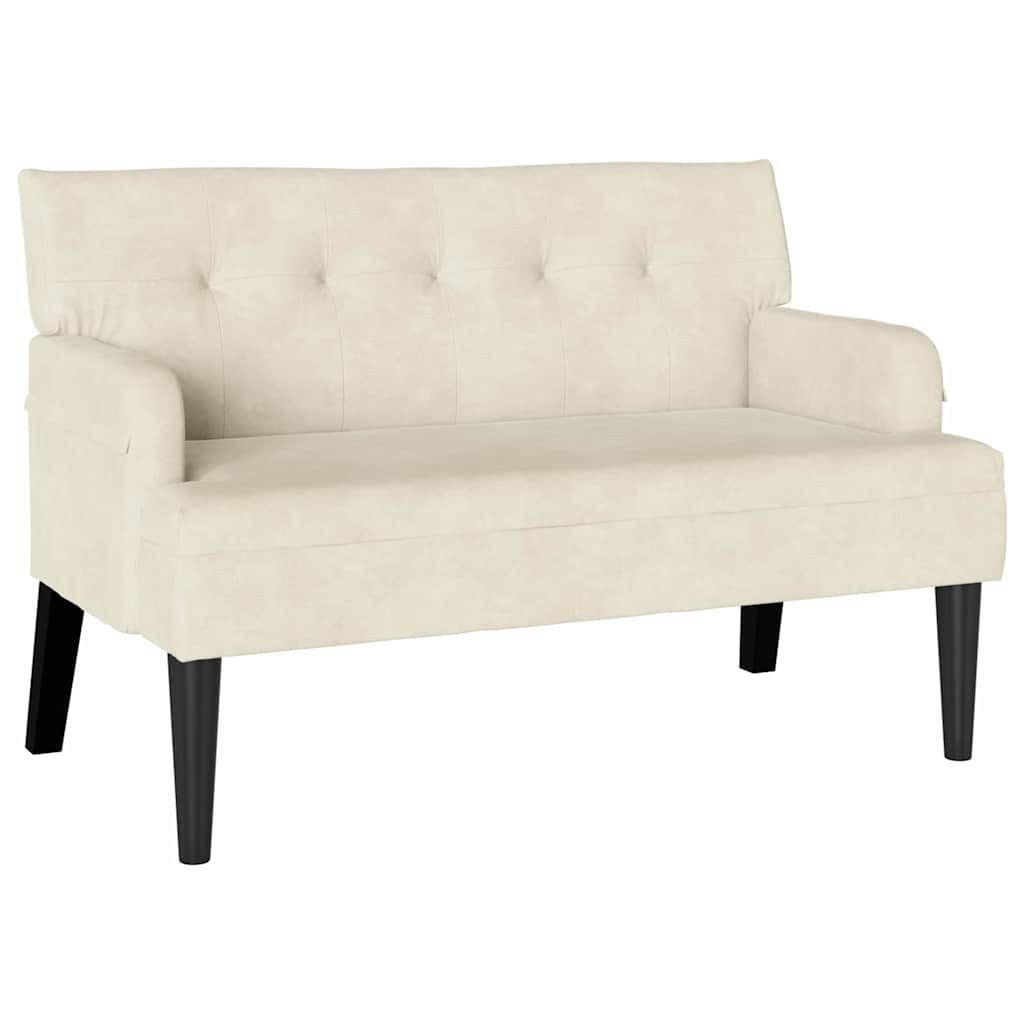 Chesterfield Bank Hellgrau 112 x 65,5 x 75 cm Samt