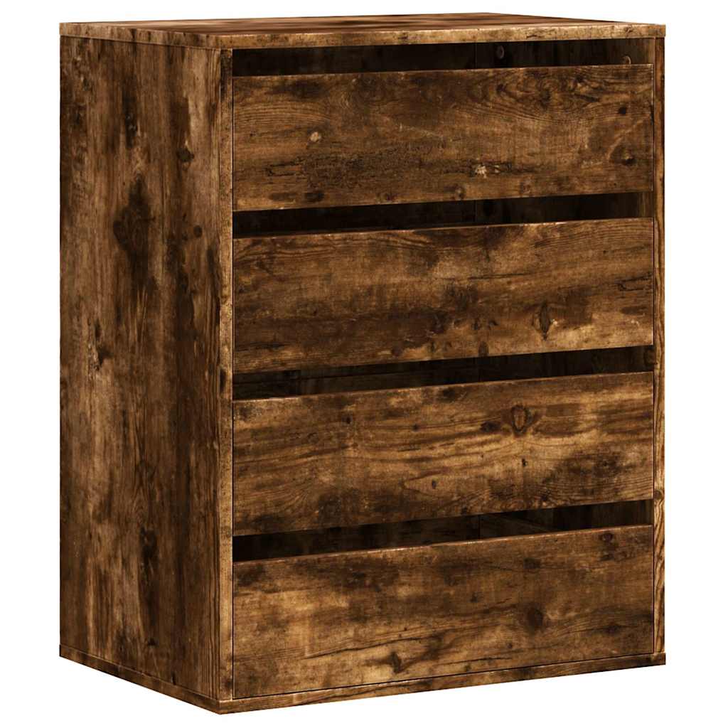 Schubladenschrank Schwarz Eichen-Optik 41 x 40 x 58 cm