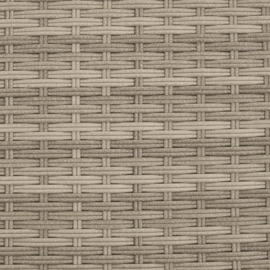 Doppel-Sonnenliege mit Dach und Auflagen Schwarz Poly Rattan