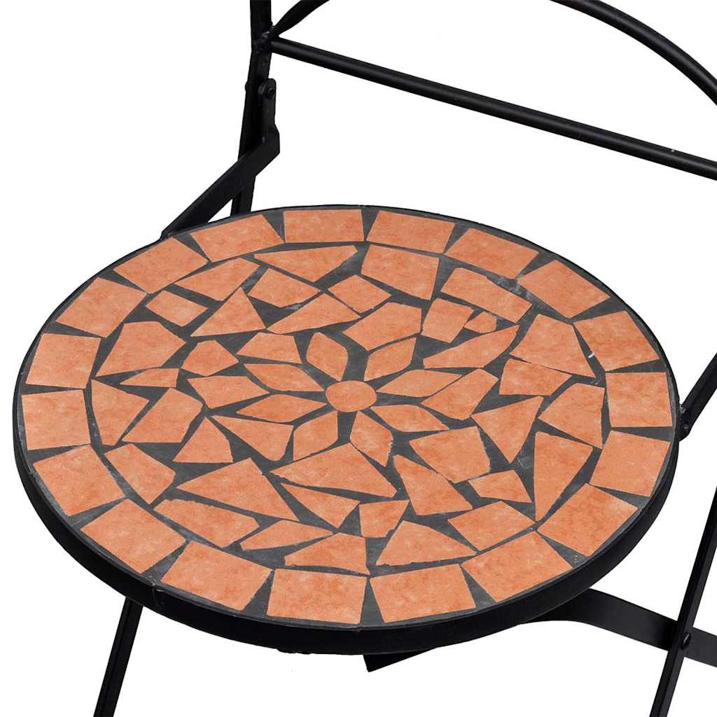 Bistrostühle 2 Stk. Klappbar Terracottarot Keramik