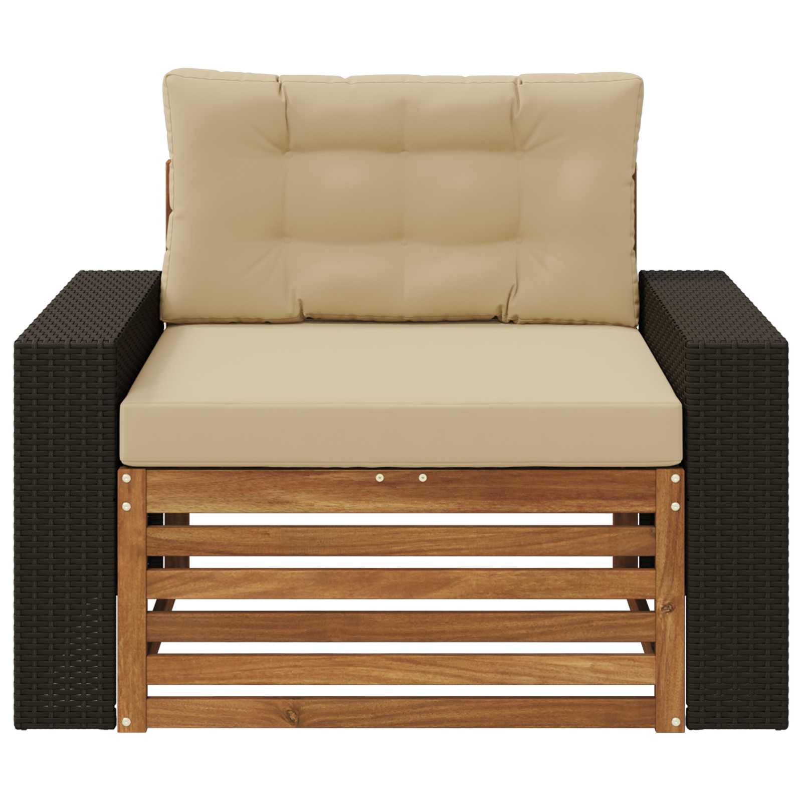 2 Stück Outdoor-Sofa Natur