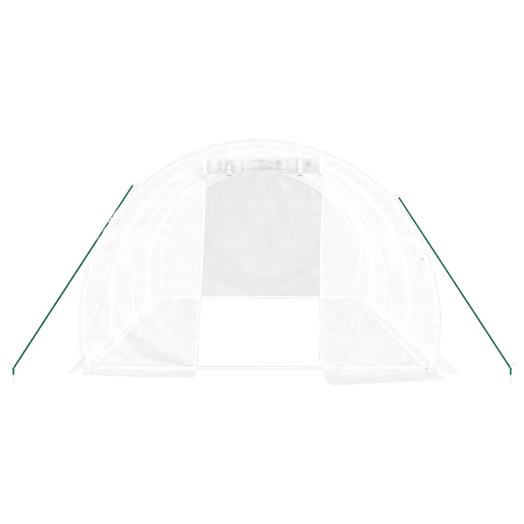 Gewächshaus mit Stahlrahmen Grün 48 m² 16x3x2 m