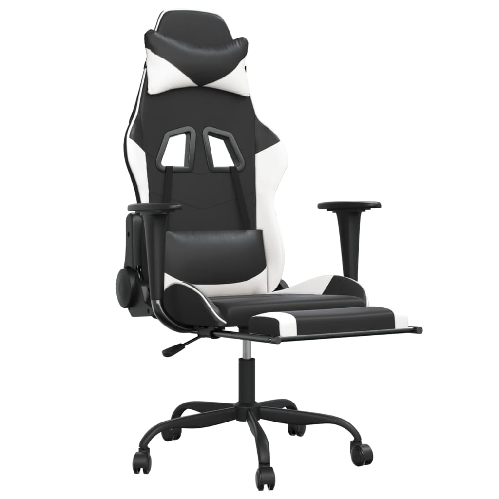 Gaming-Stuhl mit Massagefunktion Schwarz und Rot Kunstleder
