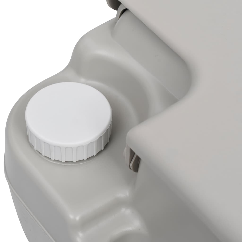 Camping-Toilette Grau und Weiß 41,5 x 36,5 x 30 cm Polyethylen