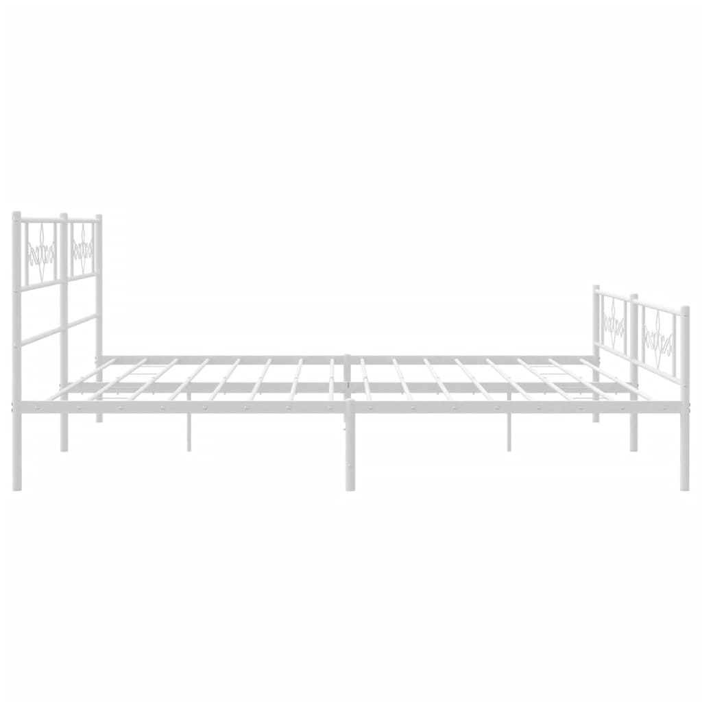 Bettgestell mit Kopfteil Metall Schwarz 100x190 cm