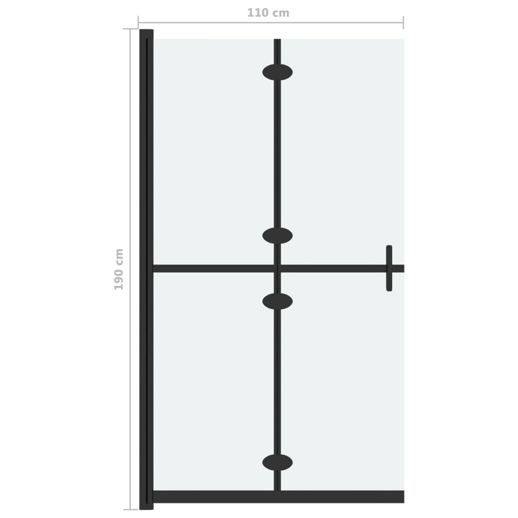 Faltbare begehbare Duschwand Transparentes ESG Glas 70x190 cm