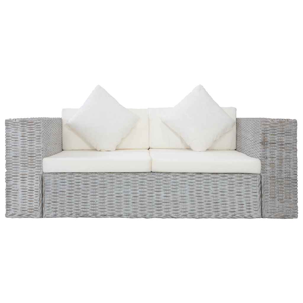 2-Sitzer Sofa Echtes Rattan