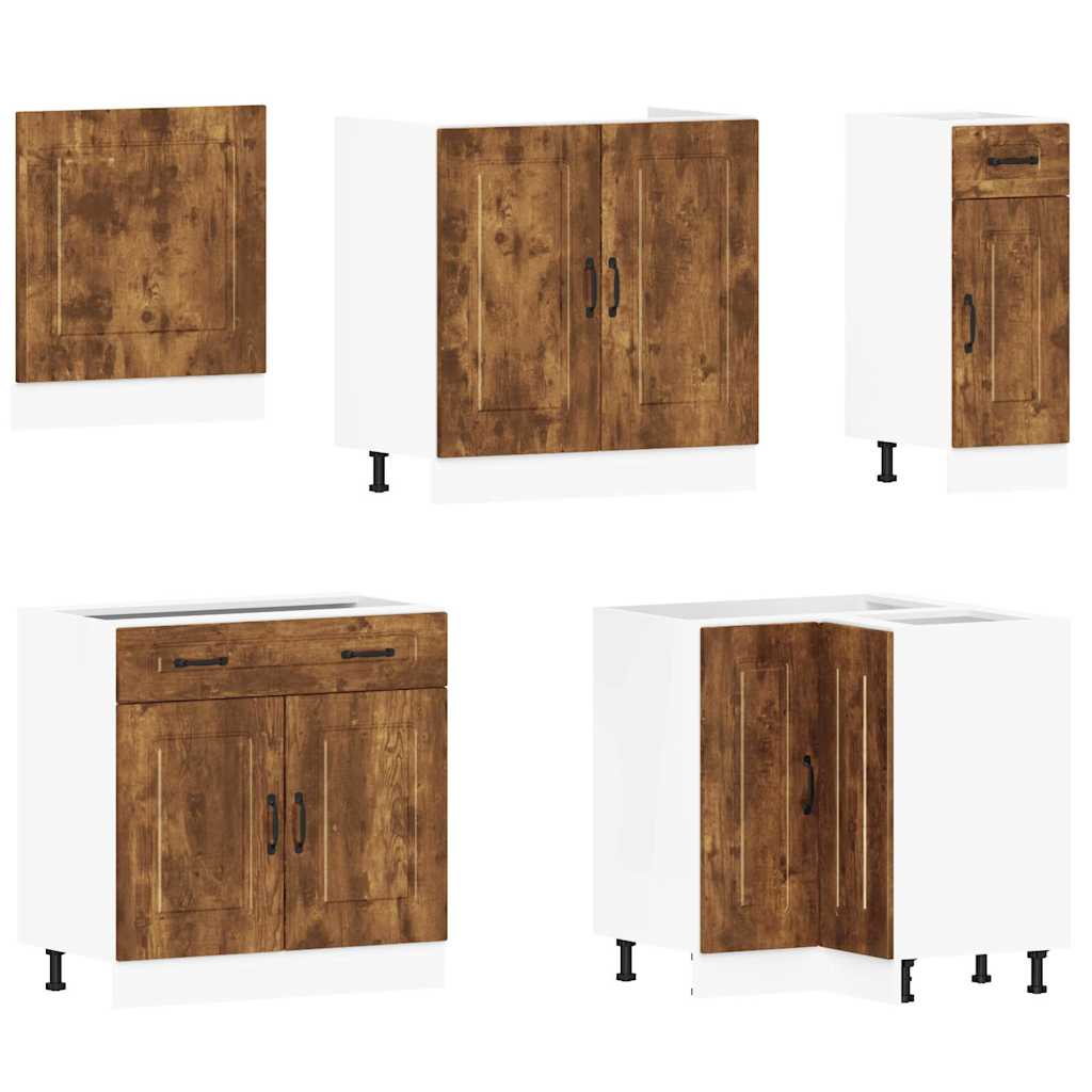 11-tlg. Küchenschrank-Set Kalmar Weiß Holzwerkstoff