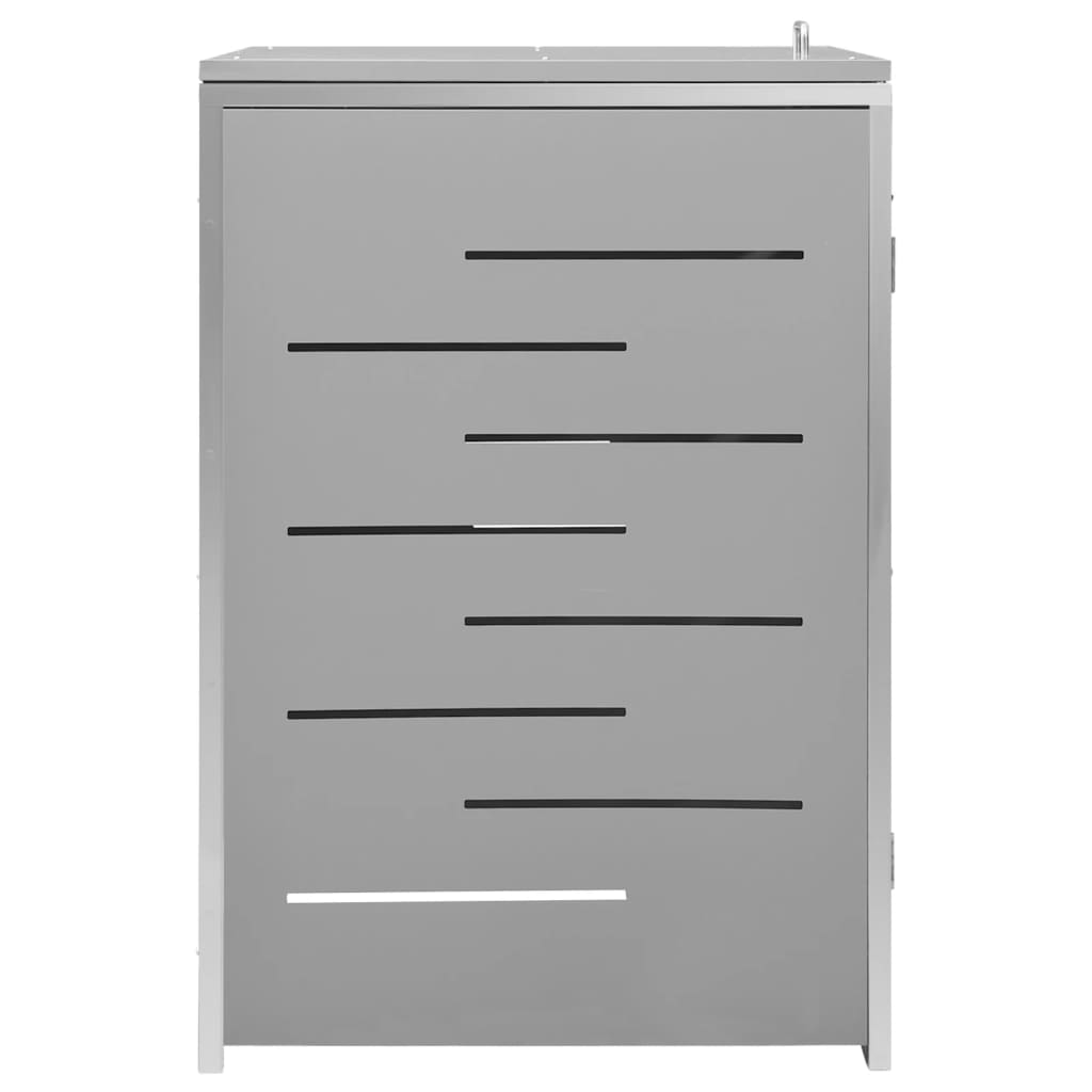 Mülltonnenbox für 3 Tonnen 207x77,5x112,5 cm Edelstahl