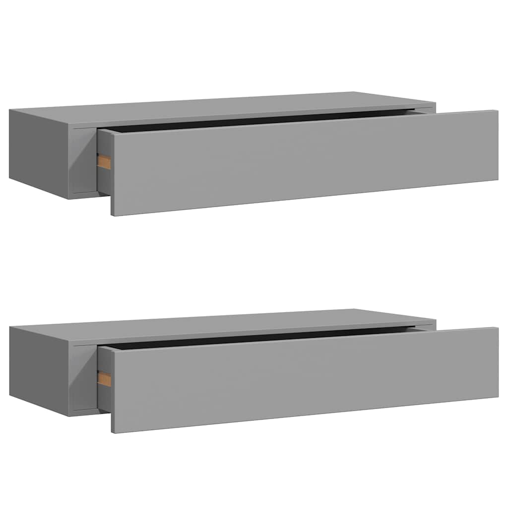 Wandregal mit Schublade Weiß 40x23,5x10 cm MDF