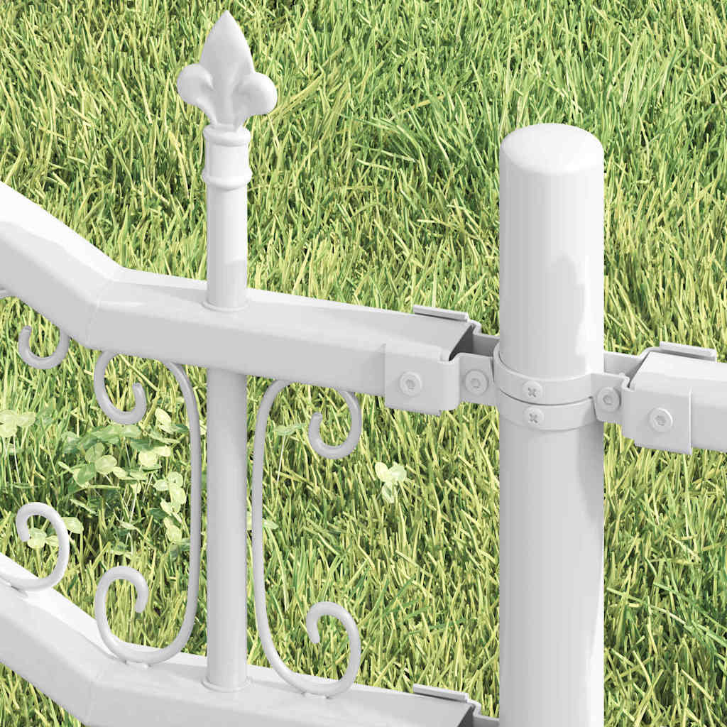 Gartenzaun KAMPEN mit Speerspitze Schwarz 240 x 75 cm Stahl