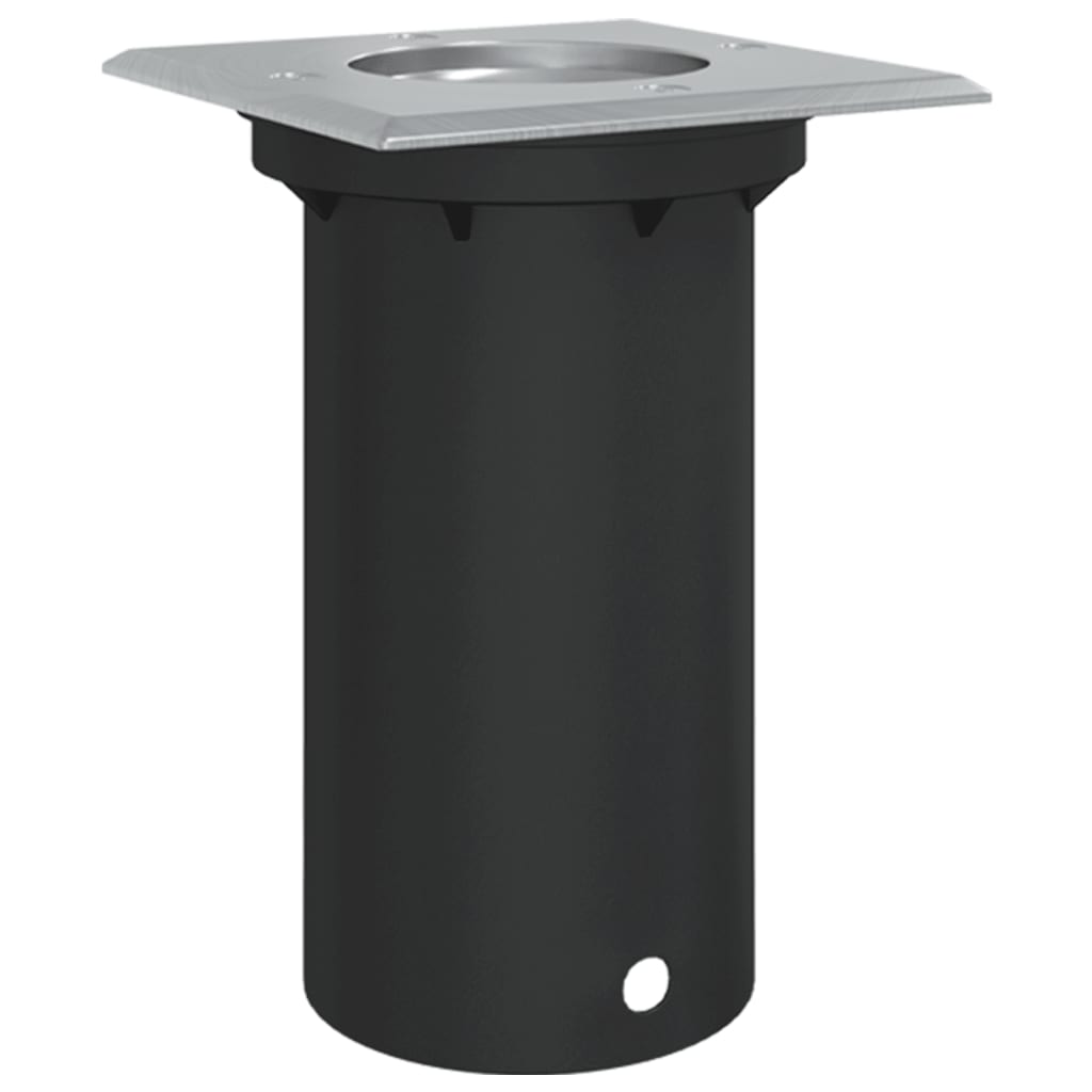 Bodeneinbauleuchte Rund Schwarz 10,5x10,5 cm Aludruckguss