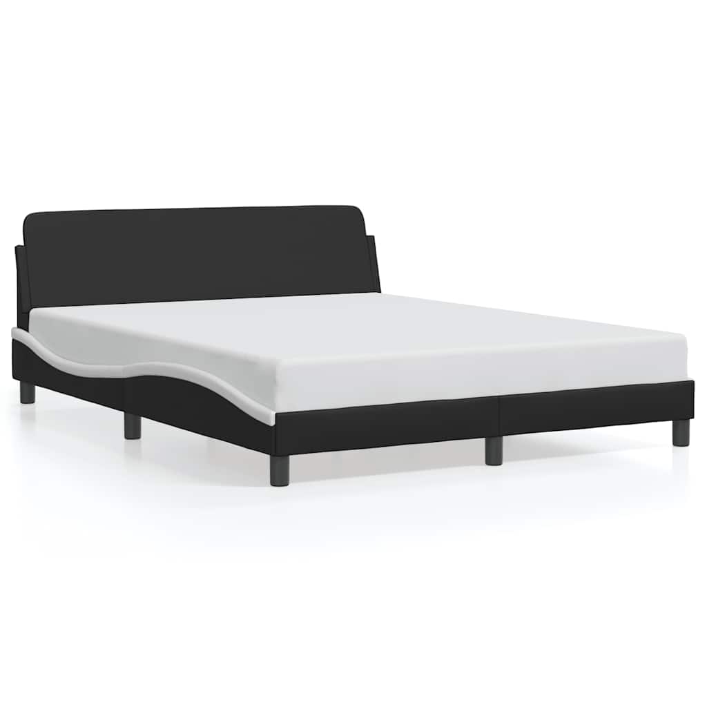 Bettgestell "Dover" Schwarz 80x200 cm Kunstleder