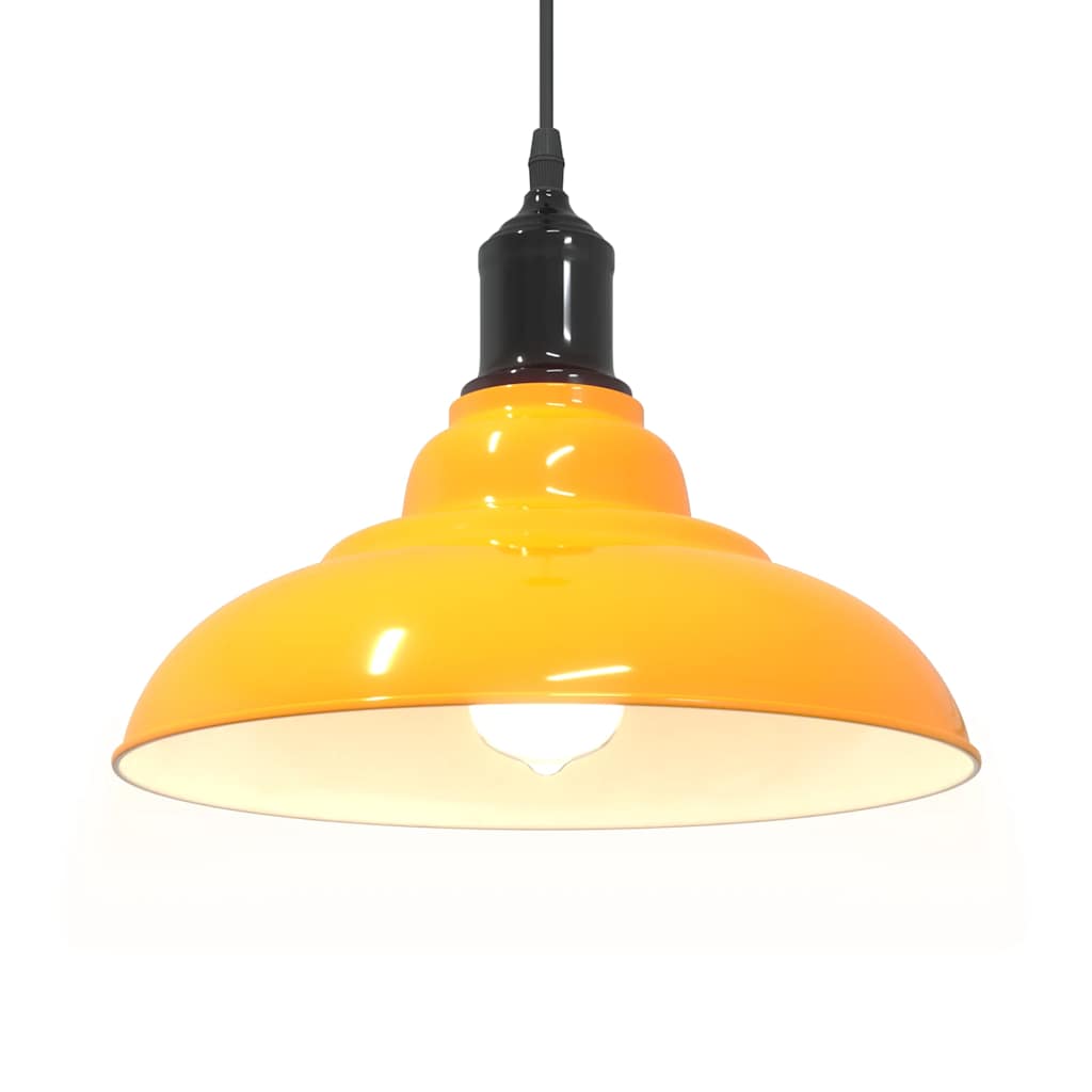 Pendelleuchte Höhenverstellbar E27 Schwarz Glänzend Ø 31 cm