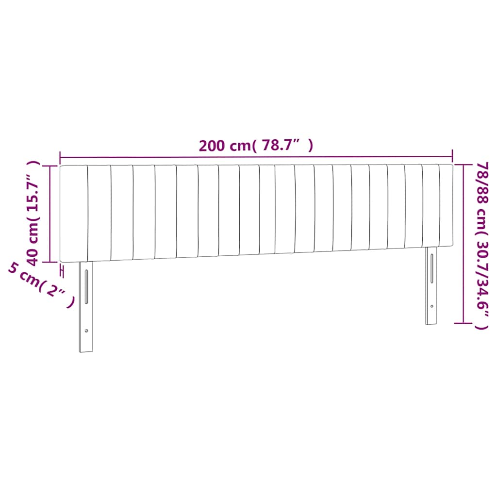 Kopfteil Hellgrau 80x5x118/128 cm Samt