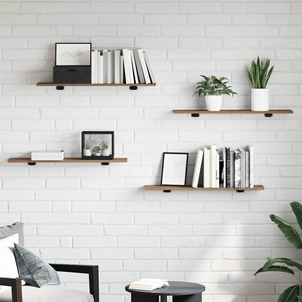 Bücherregal-Bretter 4 Stk. Weiß 40x10x1,5 cm Holzwerkstoff