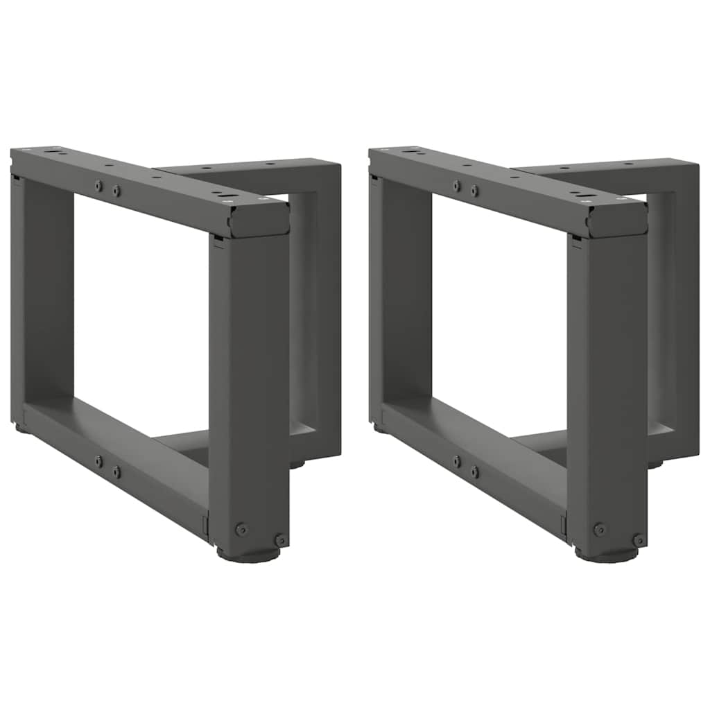 Couchtischbeine T-Form 2 Stk. Schwarz 30x25x(30-31) cm Stahl