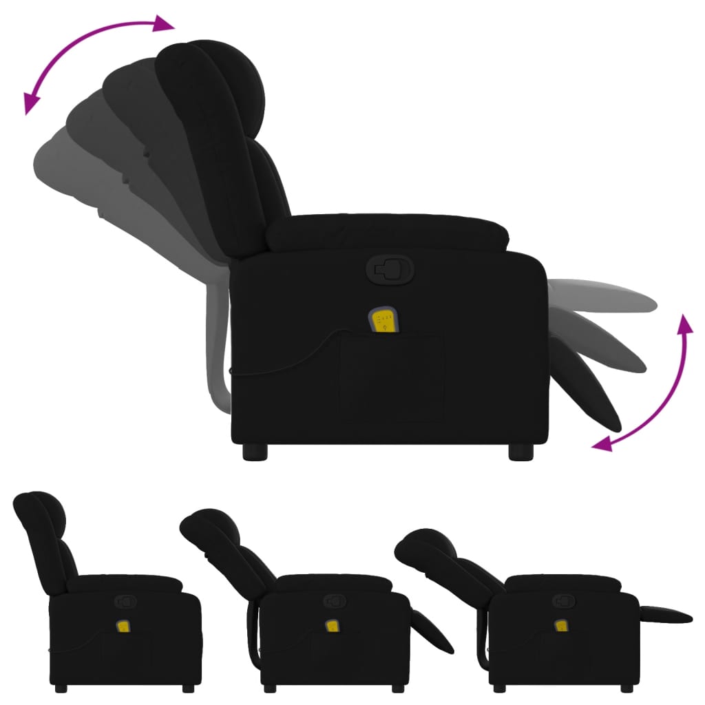 Massage-Relaxsessel, hellgrauer Stoff