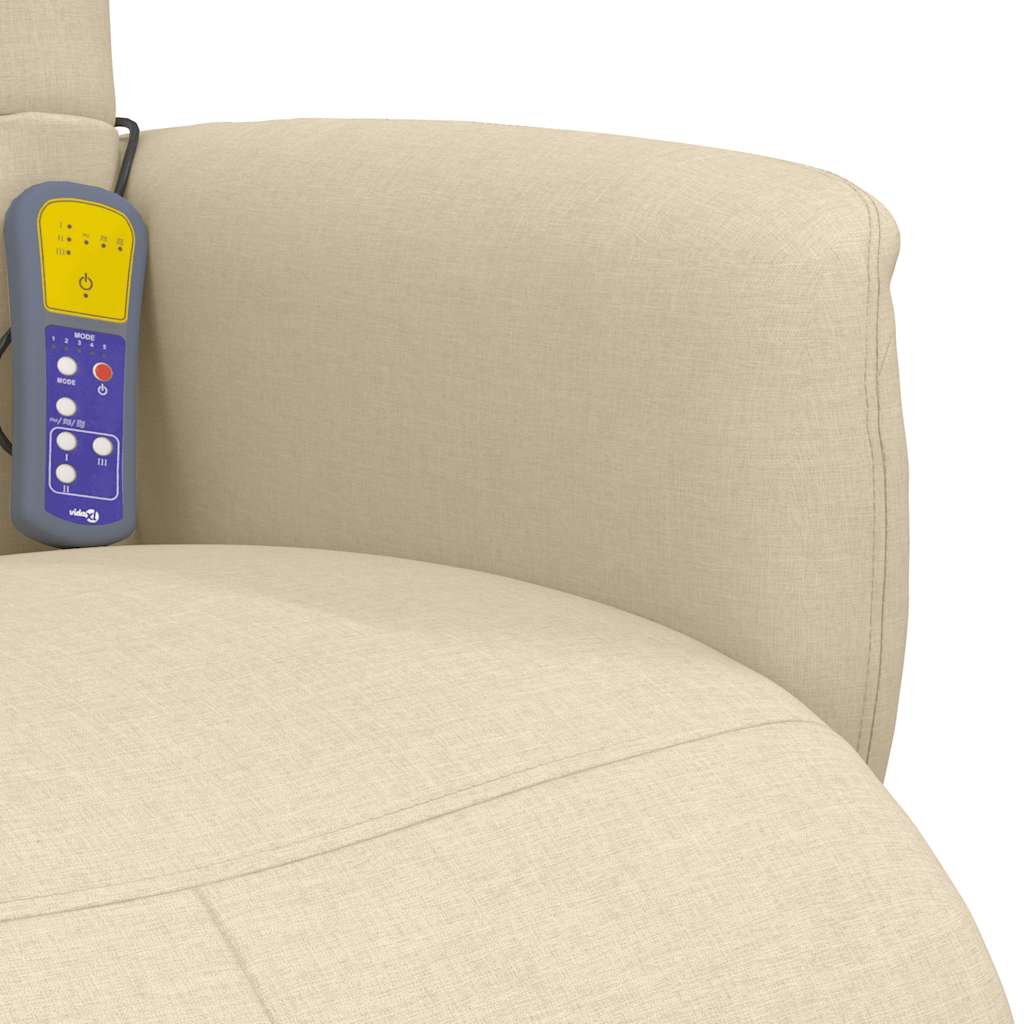 Massagesessel mit Fußteil Braun Stoff