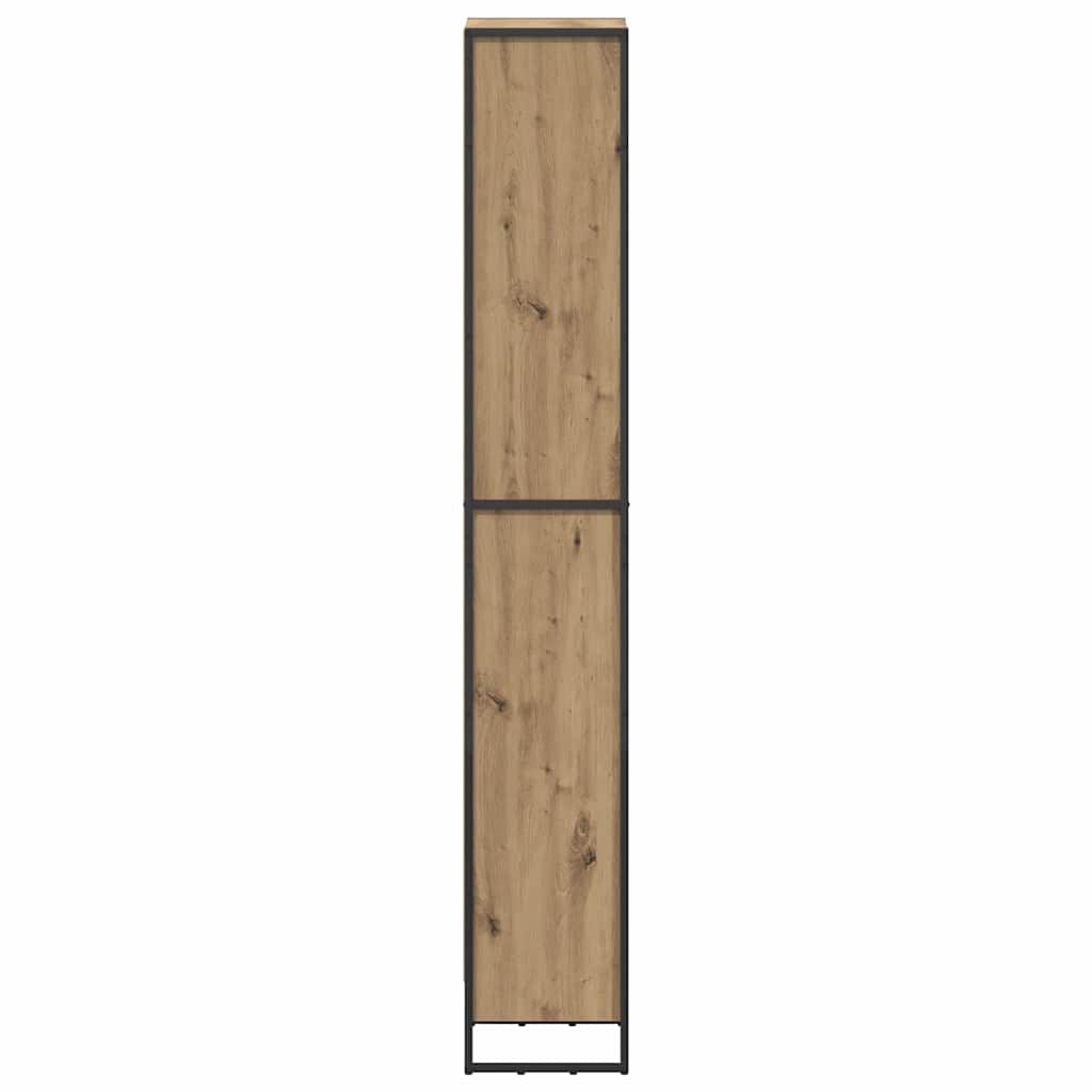 Bücherregal 2 pcs Schwarz Eichen-Optik 60 x 30 x 189,5 cm