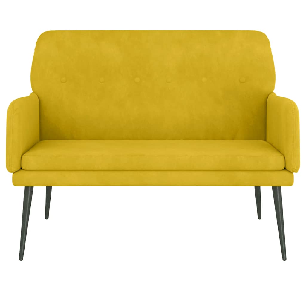 Sitzbank Schwarz 108x79x79 cm Samt