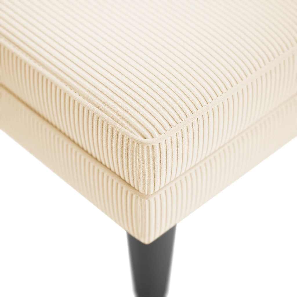 Chaiselongue mit Kissen Hellgrau Cordstoff
