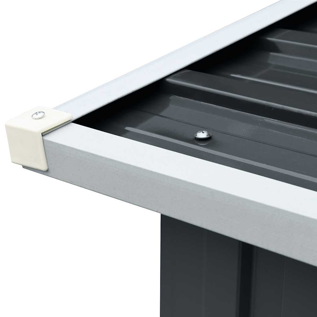 Brennholzlager aus verzinktem Stahl 330 x 92 x 153 cm Grau