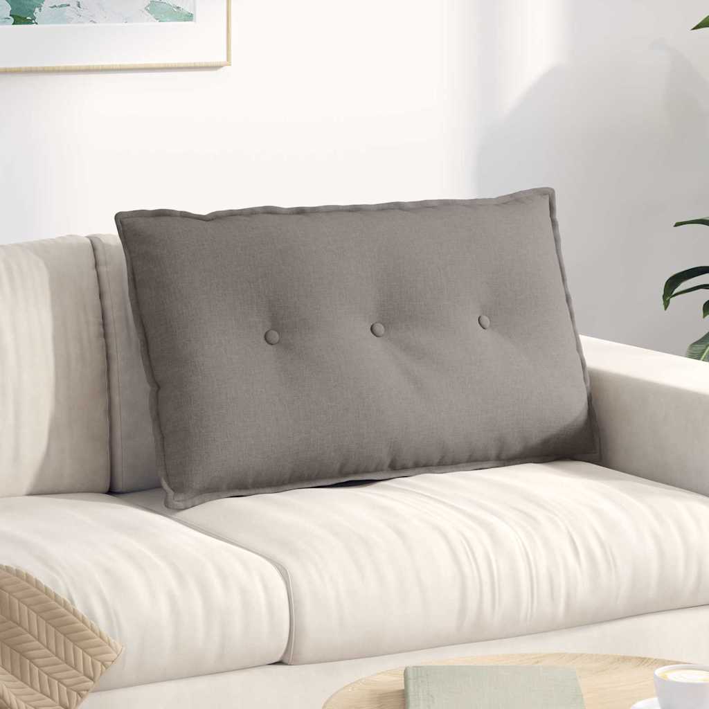 Rückenkissen Hellgrau 50 x 19 x 45 cm Stoff