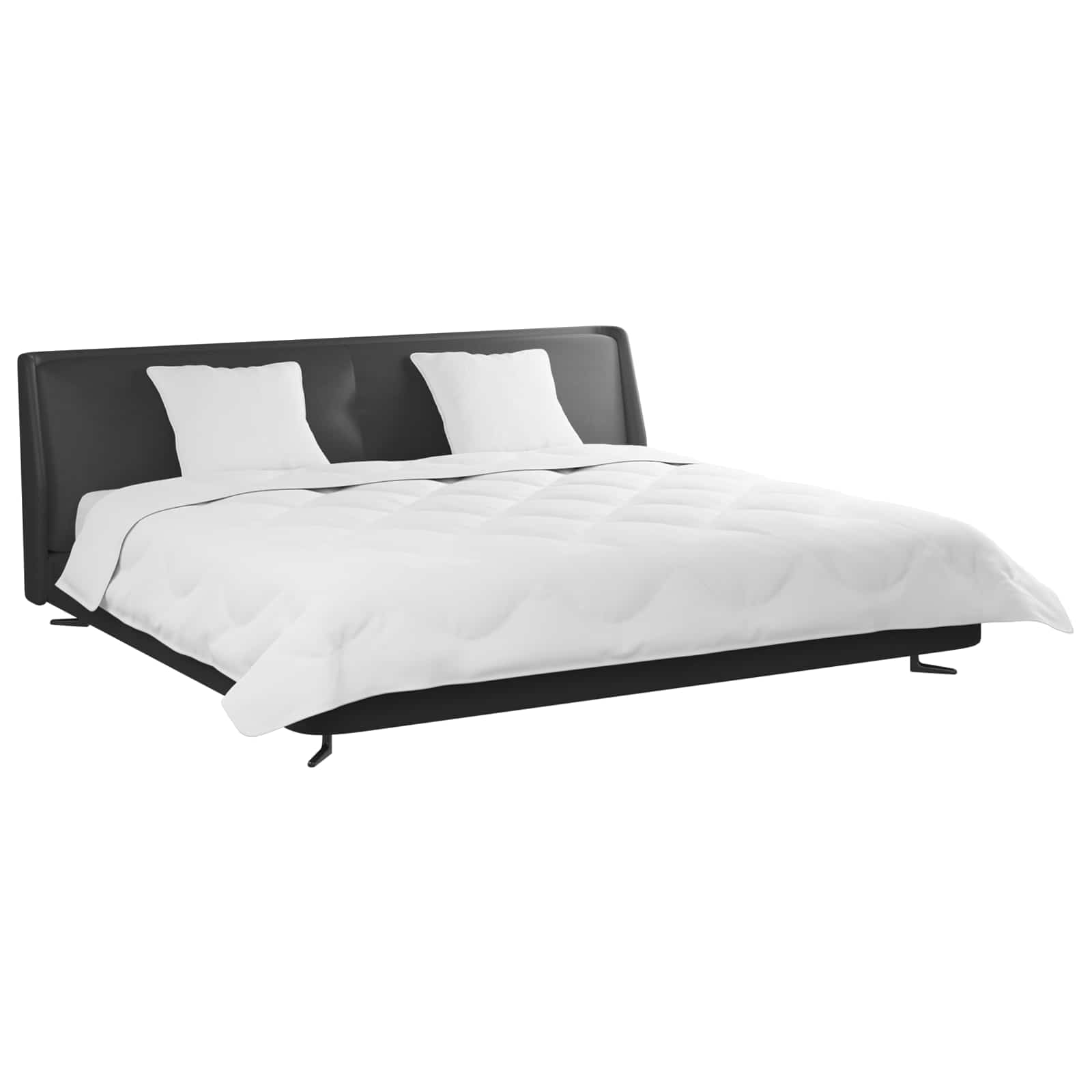 Decke mit Kissen 3 pcs Weiß Mikrofaser und Daunenfedern